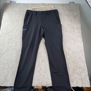 Luly Yang Size XL 37-40 Black Cargo Work Pants Utility Uniform Straight Leg